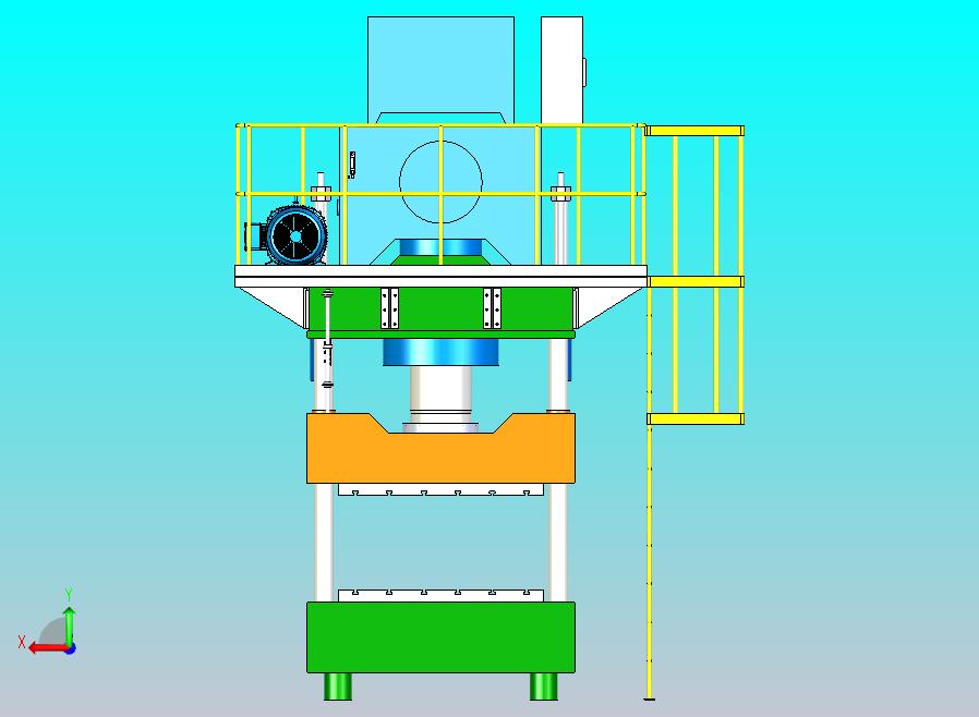 600T精密冲床3D模型