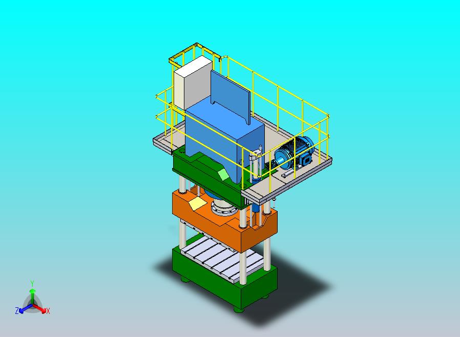 600T精密冲床3D模型