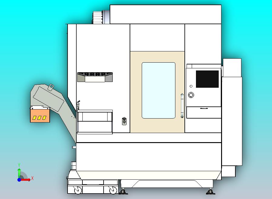 5轴CNC铣床设计模型3D图