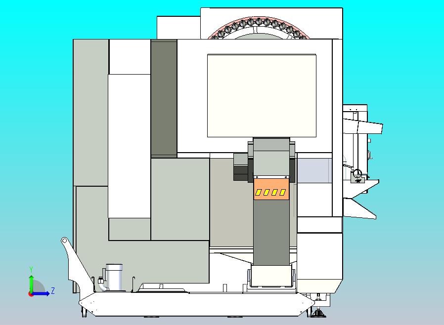 5轴CNC铣床设计模型3D图
