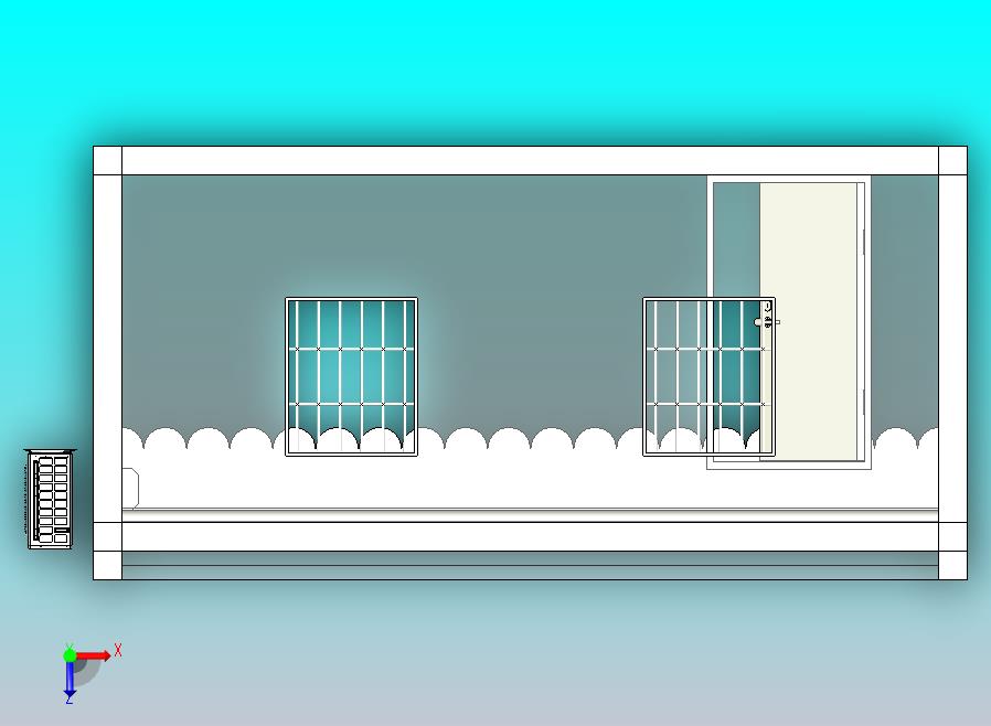 工地用活动板房3D，带空调