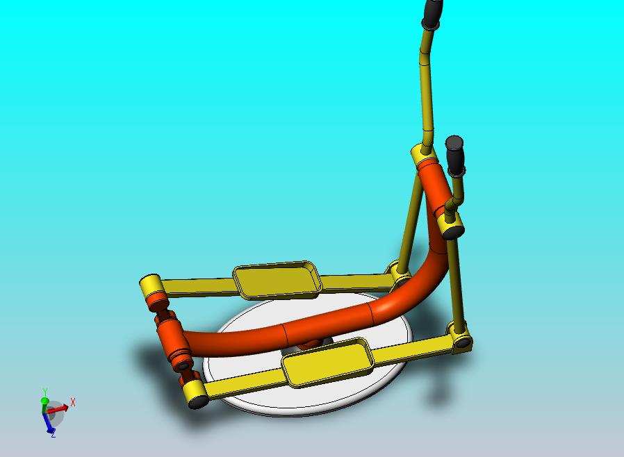 健身器材之脚踏车三维设计