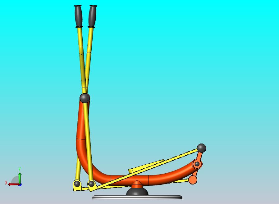 健身器材之脚踏车三维设计