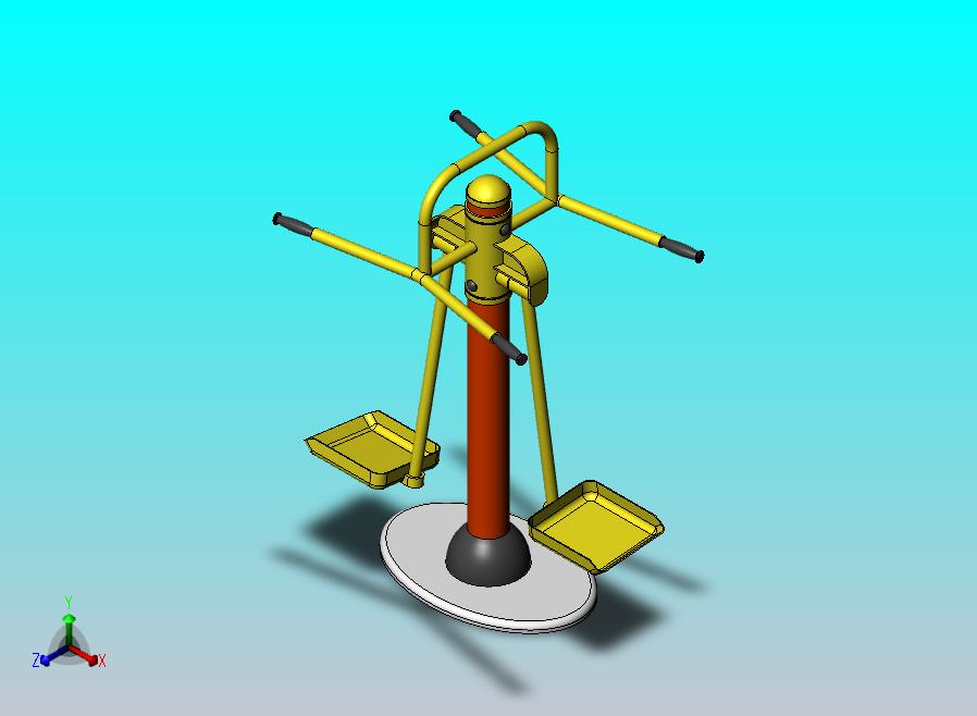 健身器材之腿部摇摆训练机