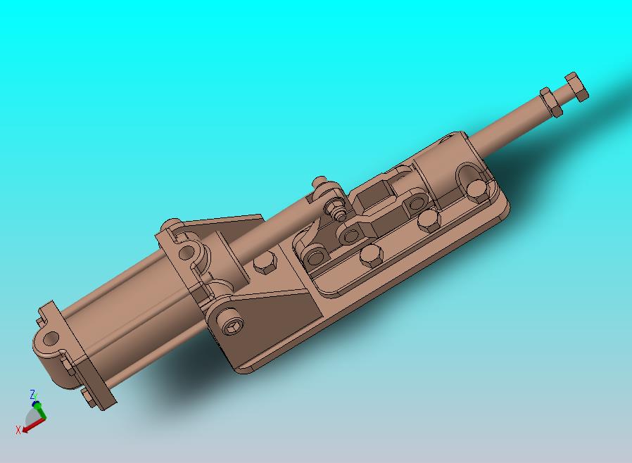 气压夹钳三维模型设计