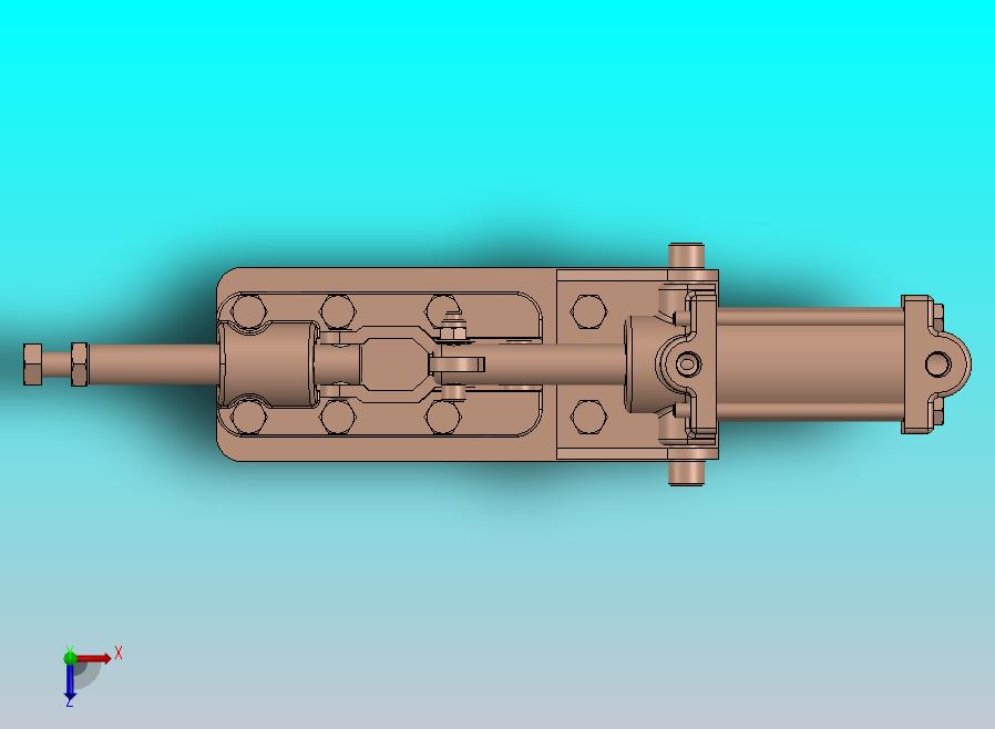 气压夹钳三维模型设计