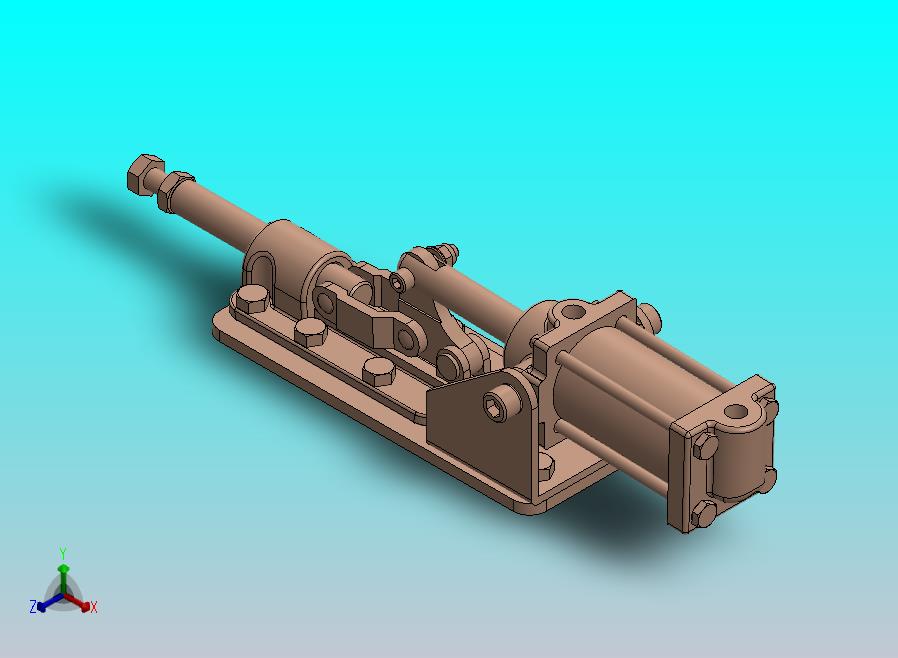 气压夹钳三维模型设计