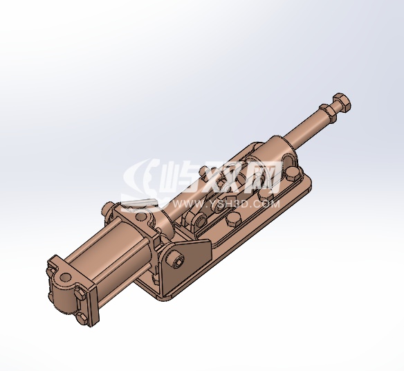 气压夹钳三维模型设计