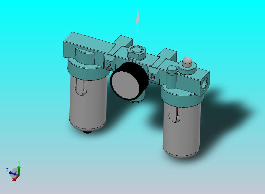 气动三连件三维模型设计