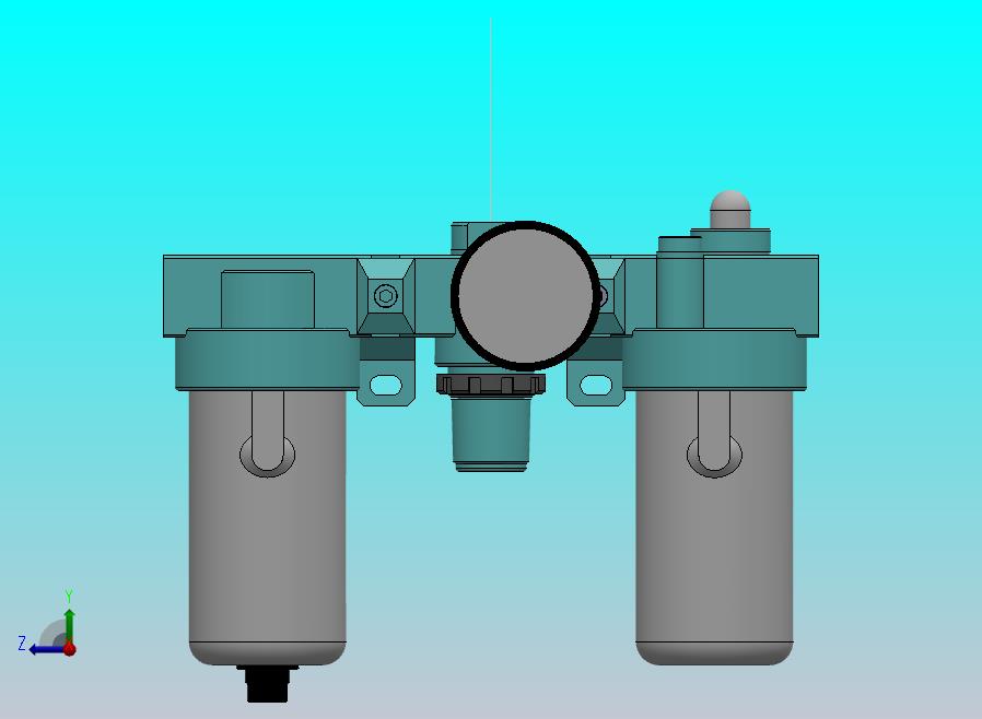 气动三连件三维模型设计