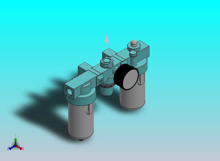 气动三连件三维模型设计
