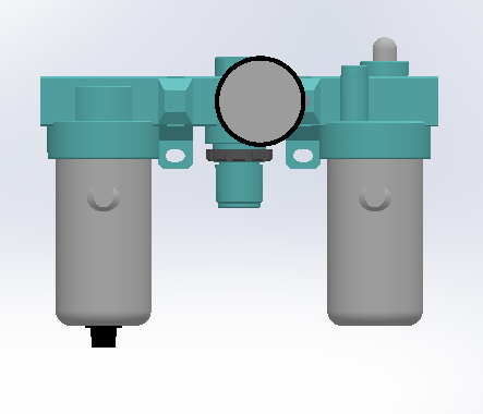 气动三连件三维模型设计