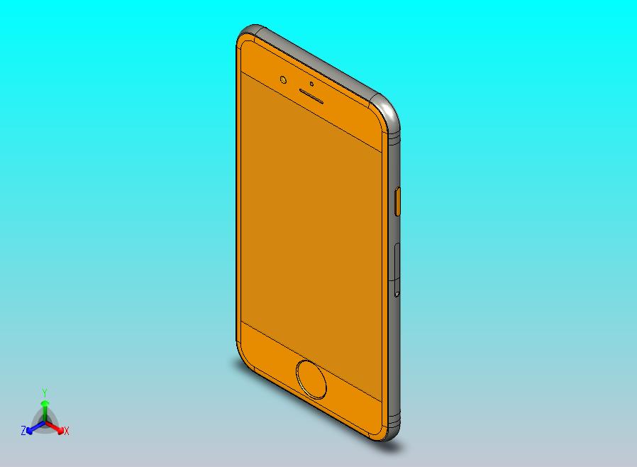 苹果手机模型三维结构设计