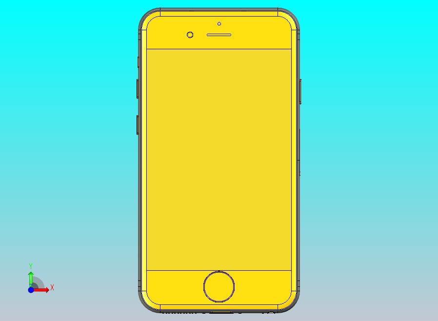 苹果手机模型三维结构设计