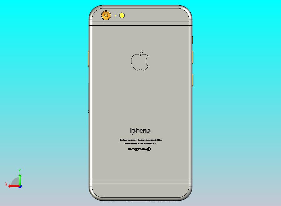 苹果手机模型三维结构设计