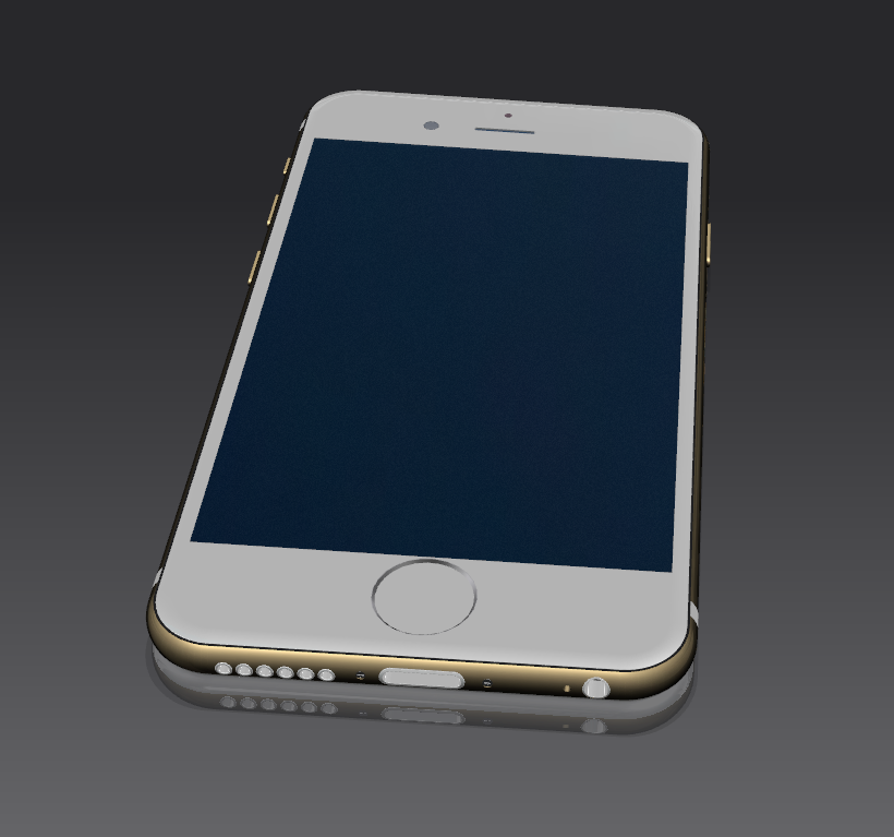 苹果手机模型三维结构设计