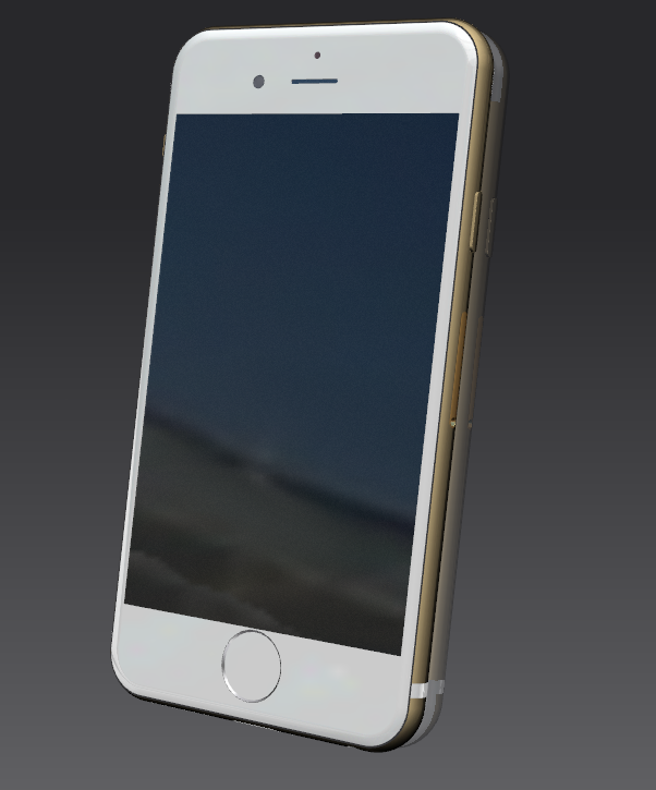 苹果手机模型三维结构设计