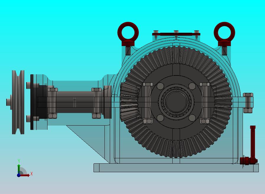 一级锥齿轮减速器