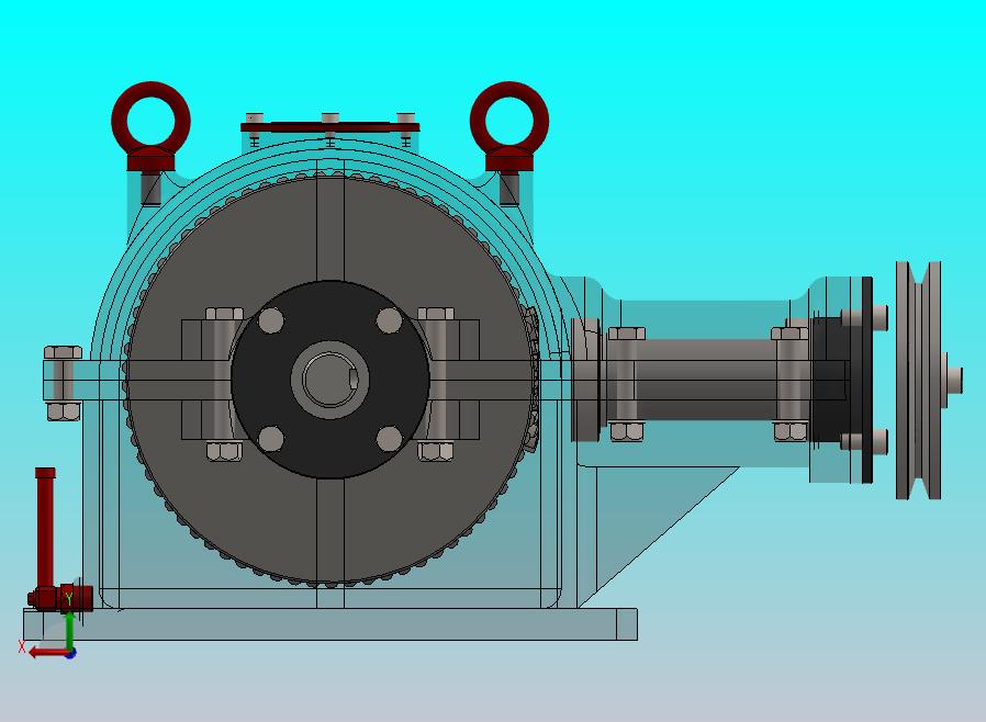 一级锥齿轮减速器