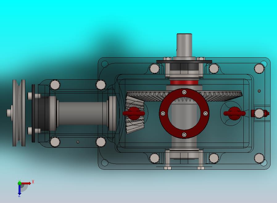 一级锥齿轮减速器