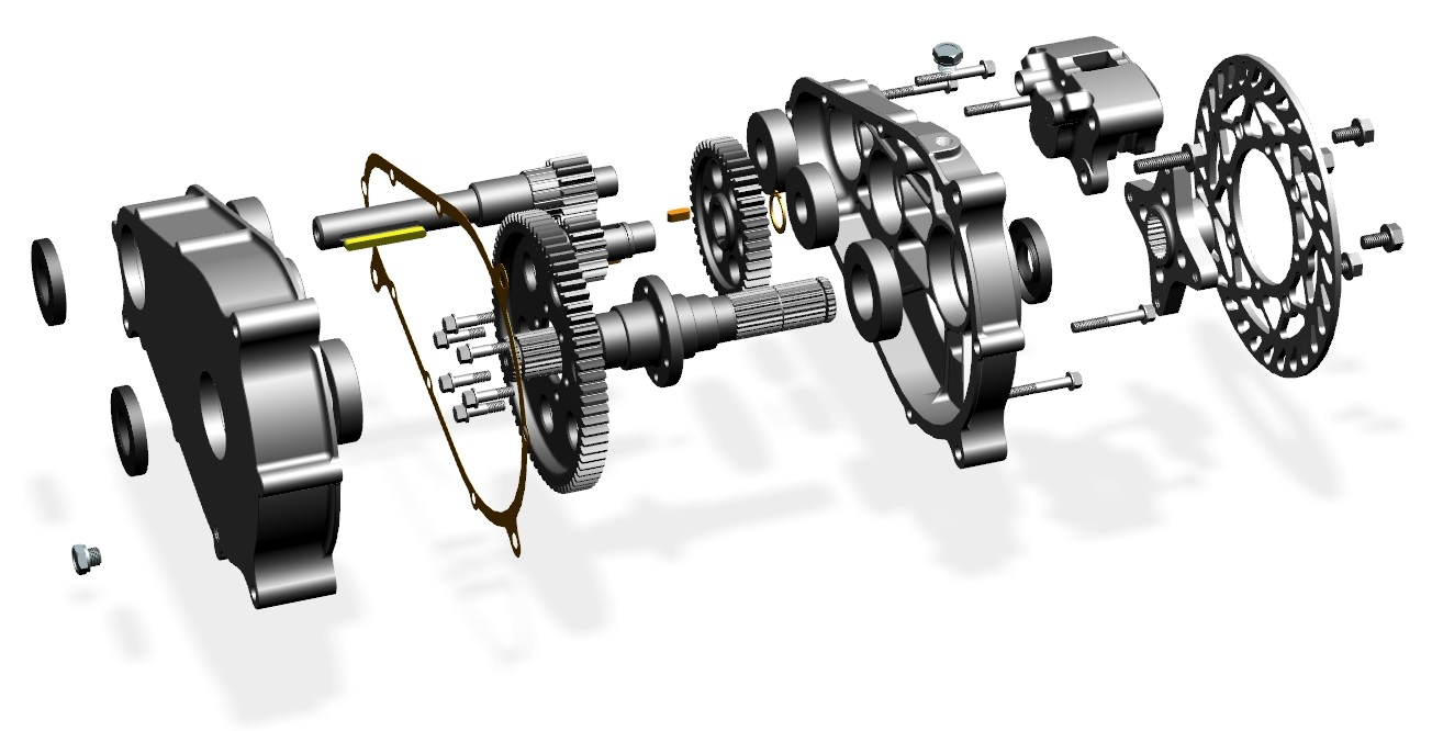 巴哈赛车变速箱与中央制动器