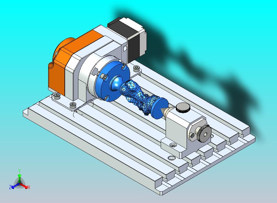 雕刻机铣床旋转工作台