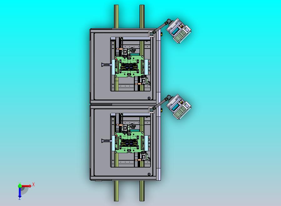 软包电池模组顶面极耳折弯工站设备