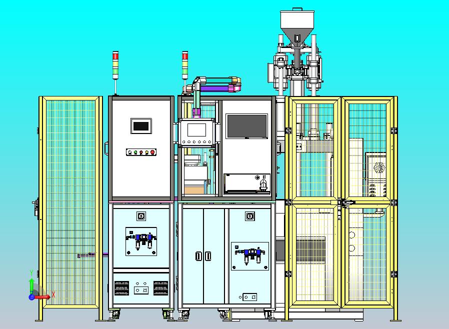 Tray盘自动上下料注塑检测机，四轴机器人搬运移栽