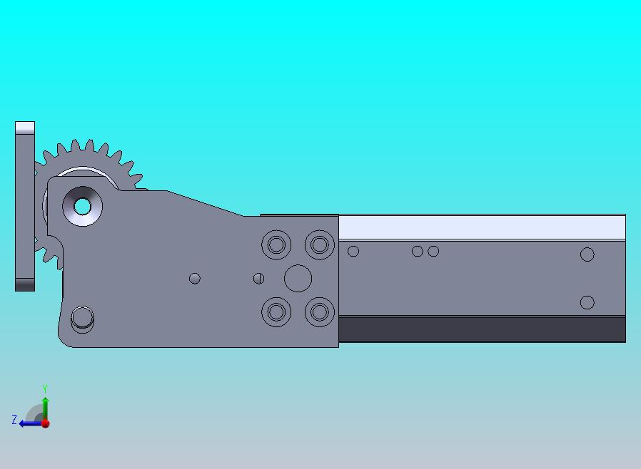 注塑机械手齿条侧姿组32-40模型