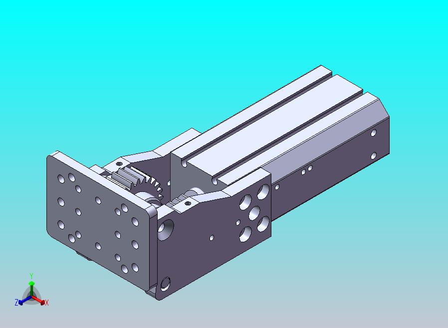 注塑机械手齿条侧姿组32-40模型