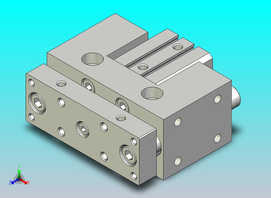 旋转夹持气缸附滑轨型双轴气缸3D-JCB20x10-S