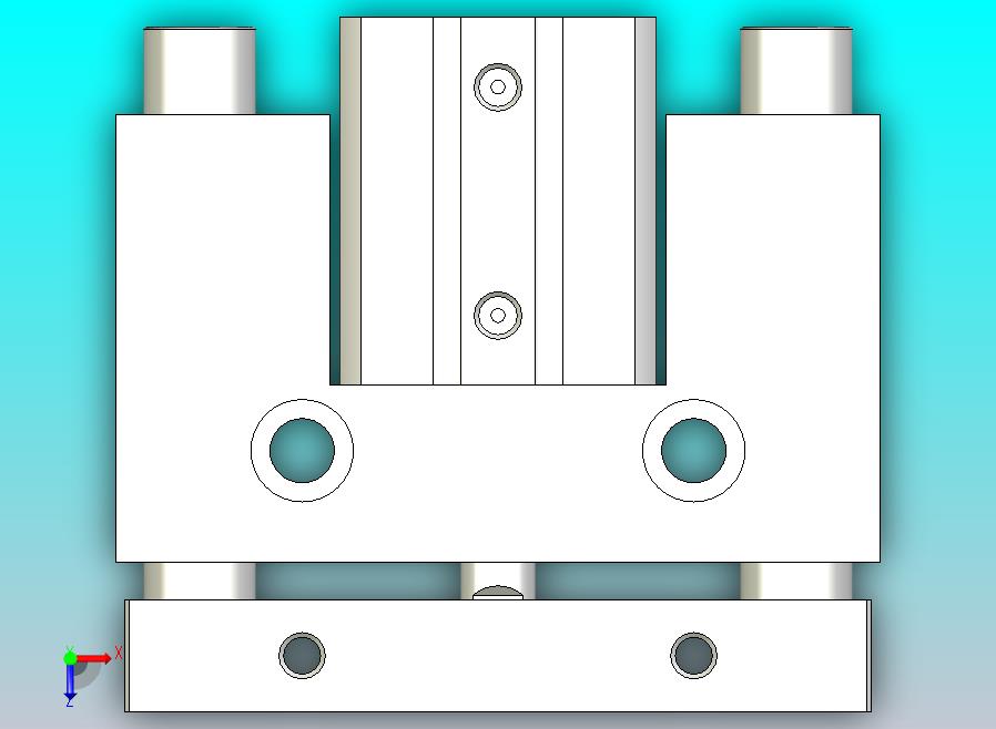 旋转夹持气缸附滑轨型双轴气缸3D-JCB20x10-S