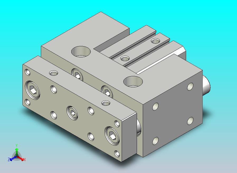 旋转夹持气缸附滑轨型双轴气缸3D-JCB20x10-S