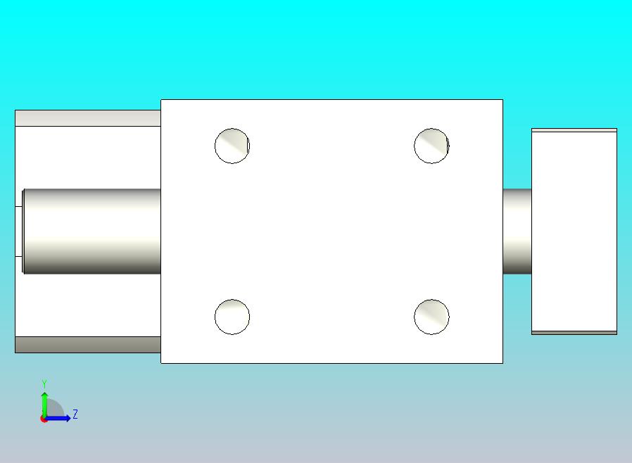 旋转夹持气缸附滑轨型双轴气缸3D-JCB20x20-S