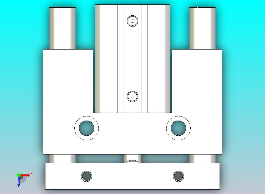 旋转夹持气缸附滑轨型双轴气缸3D-JCB20x20-S
