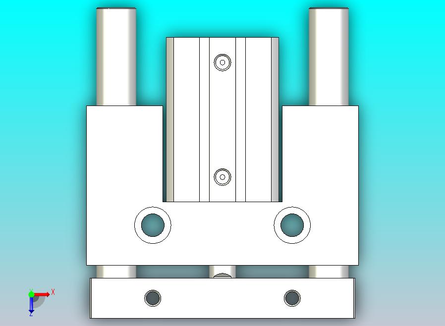旋转夹持气缸附滑轨型双轴气缸3D-JCB20x30