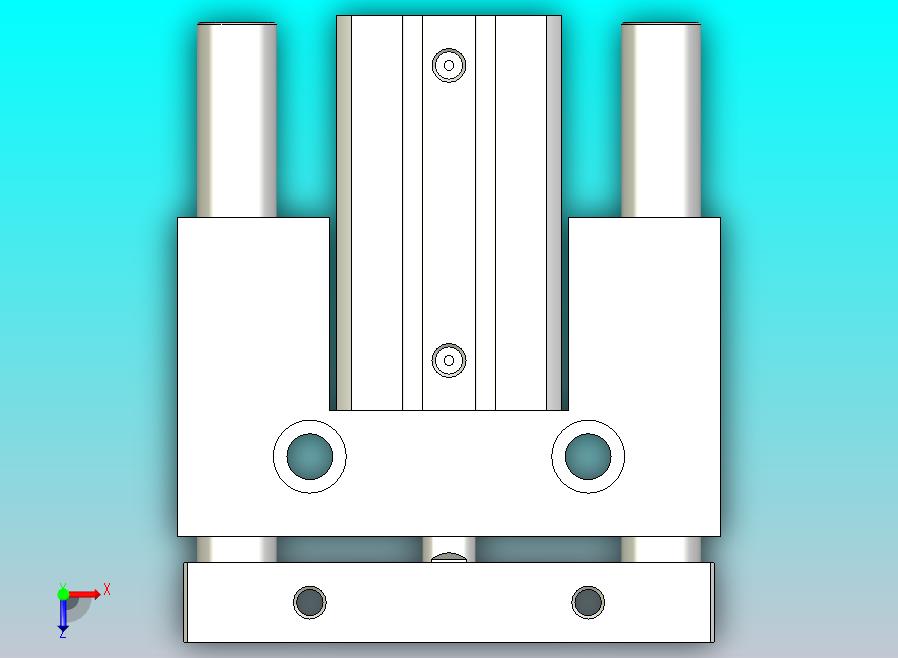 旋转夹持气缸附滑轨型双轴气缸3D-JCB20x30-S