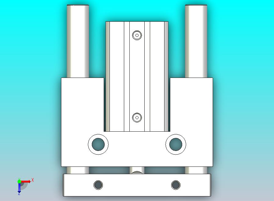 旋转夹持气缸附滑轨型双轴气缸3D-JCB20x40