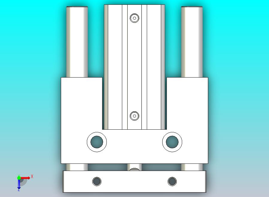 旋转夹持气缸附滑轨型双轴气缸3D-JCB20x40-S