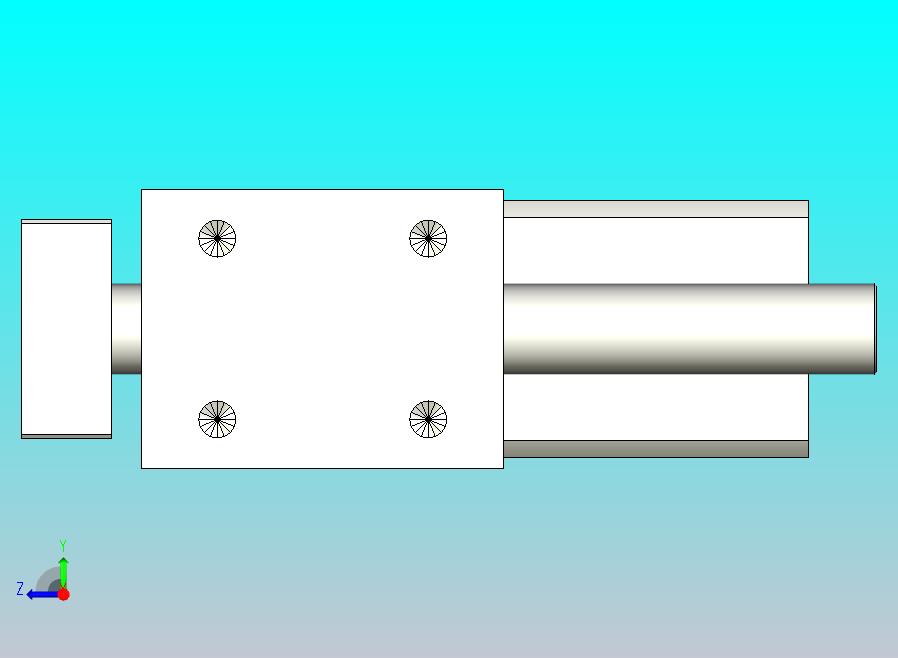旋转夹持气缸附滑轨型双轴气缸3D-JCB20x50