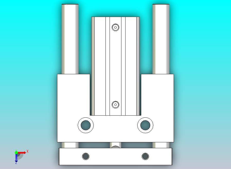 旋转夹持气缸附滑轨型双轴气缸3D-JCB20x50