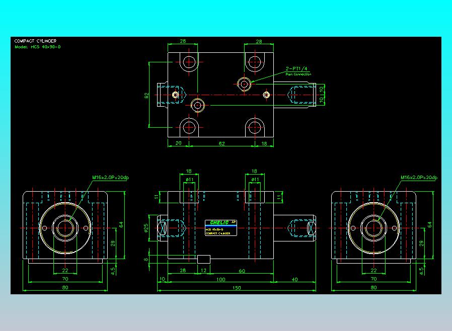 薄型气缸转角下压缸2D-HCS40x30-D