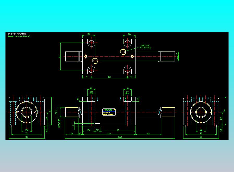 薄型气缸转角下压缸2D-HCS40x50-D-B