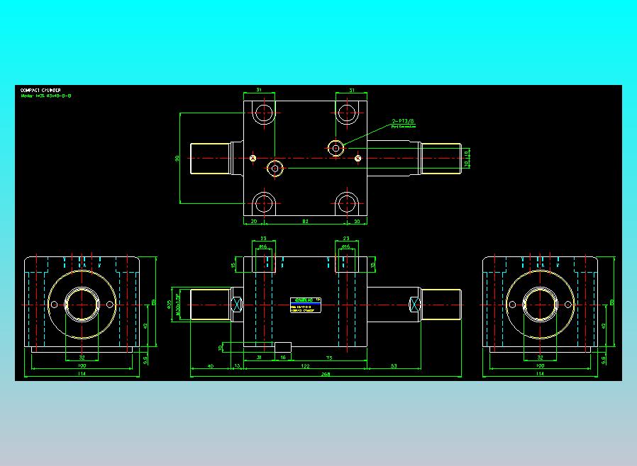 薄型气缸转角下压缸2D-HCS63x40-D-B
