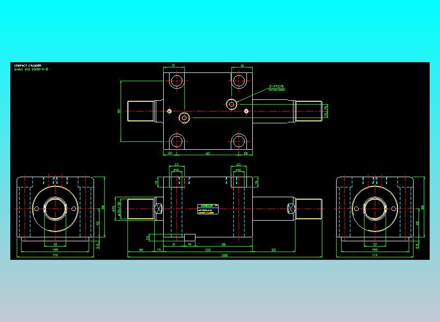 薄型气缸转角下压缸2D-HCS63x50-D-B