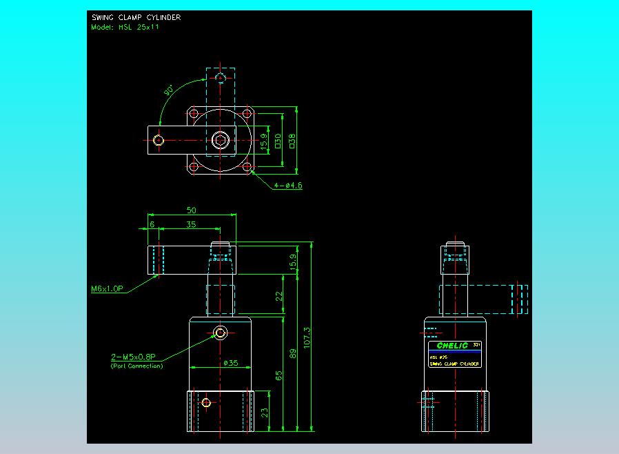 薄型气缸转角下压缸2D-HSL25x11