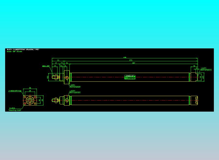 笔型缸不锈钢气缸2D-DBF20x300