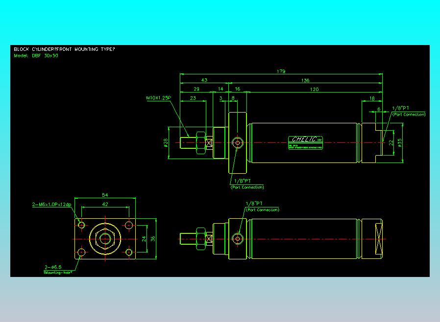 笔型缸不锈钢气缸2D-DBF30x50