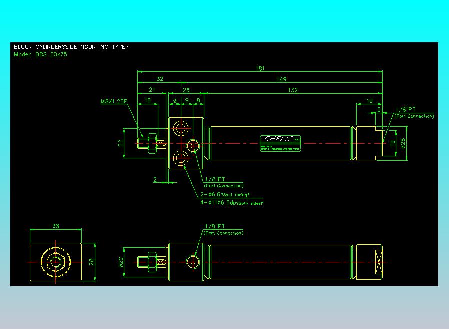笔型缸不锈钢气缸2D-DBS20x75