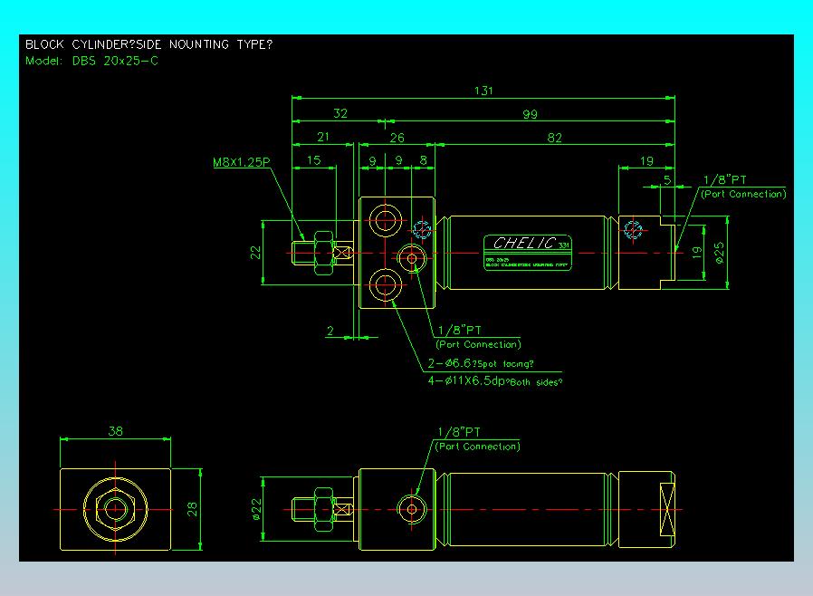 笔型缸不锈钢气缸2D-DBS20x25-C